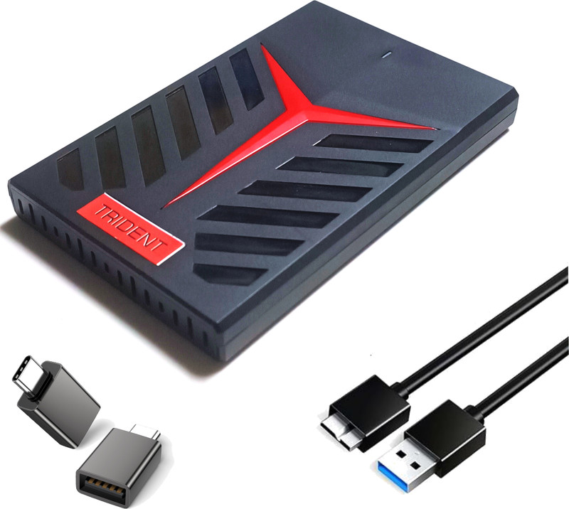 MAYUMI 1 TB External Hard Disk Drive (HDD)(Trident, Black, Red, 2 In 1 Mobile & PC Compatible)