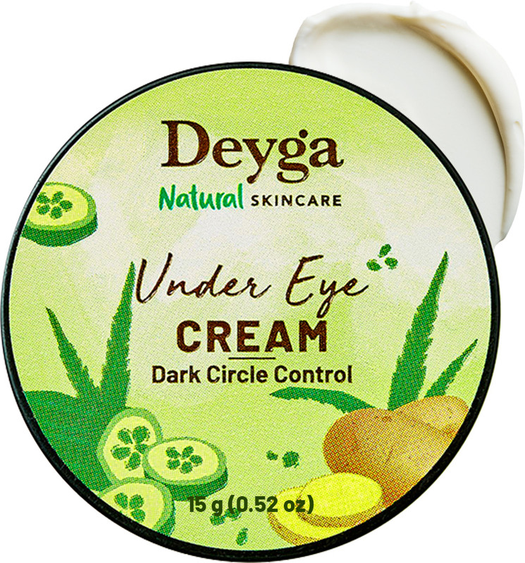 Deyga Under Eye Cream (15g) Lightens Dark Circles | Reduces Puffiness | Chemical-free(15 g)