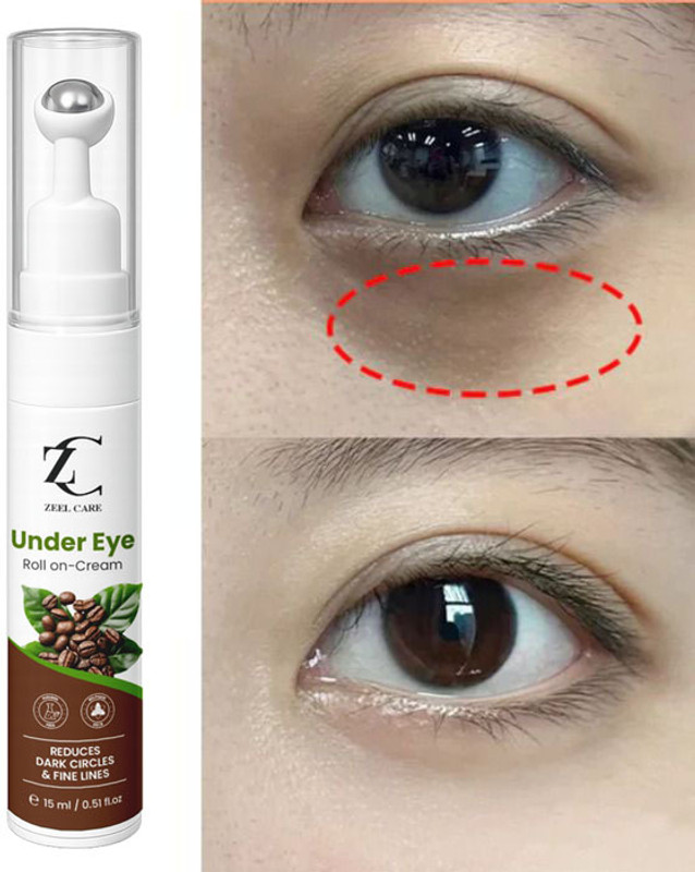 Zeel Care Anti-Fatigue Eye Roller – Coffee Infused to Reduce Dark Circles(15 ml)
