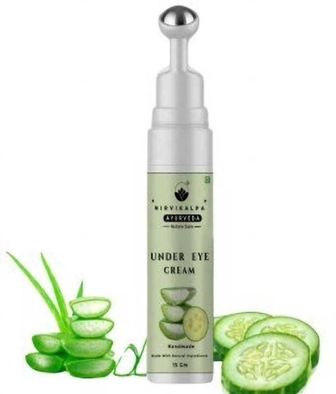 NIRVIKALPA AYURVEDA Under Eye Dark Circle Cream, Reduces Puffiness, Hydrates & Brightens for a Fresh(15 ml)