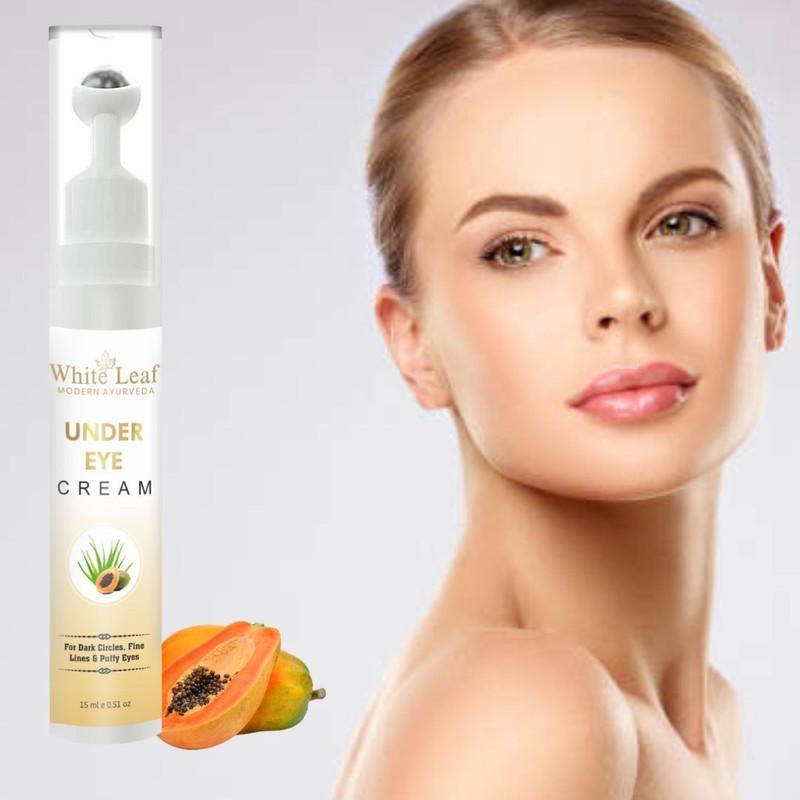 White Leaf Under Eye Cream Roll On | Remove Dark Circles, For Men & Women 15 ML(15 ml)