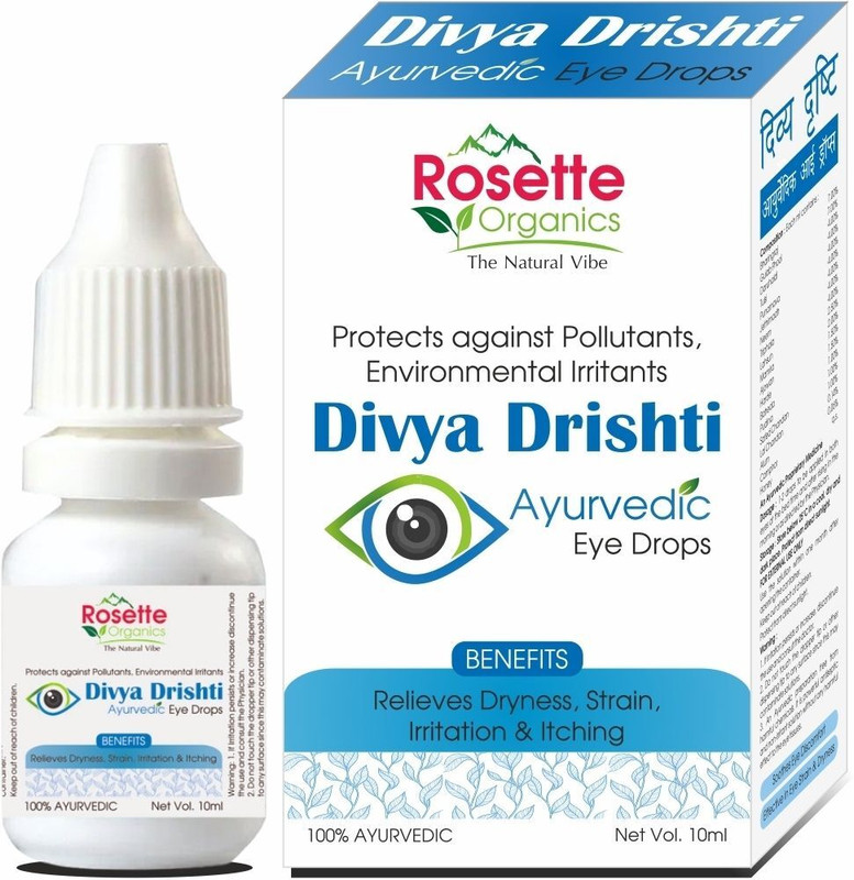 rosette organics Divya Drishti Ayurvedic Eye Drops | For Dryness, Redness, Itching, Hydration Eye Drops(10 ml)