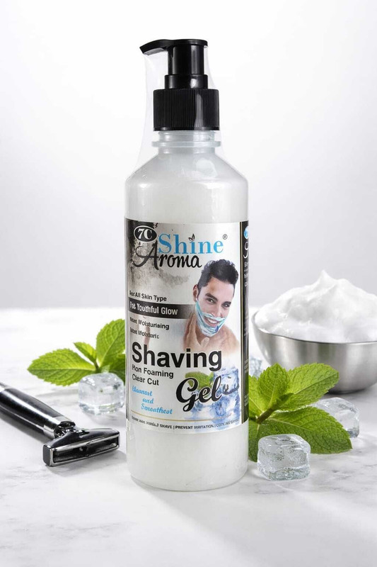 7C shine aroma Shaving Gel Non Foaming Clear Cut Professional(500 ml)