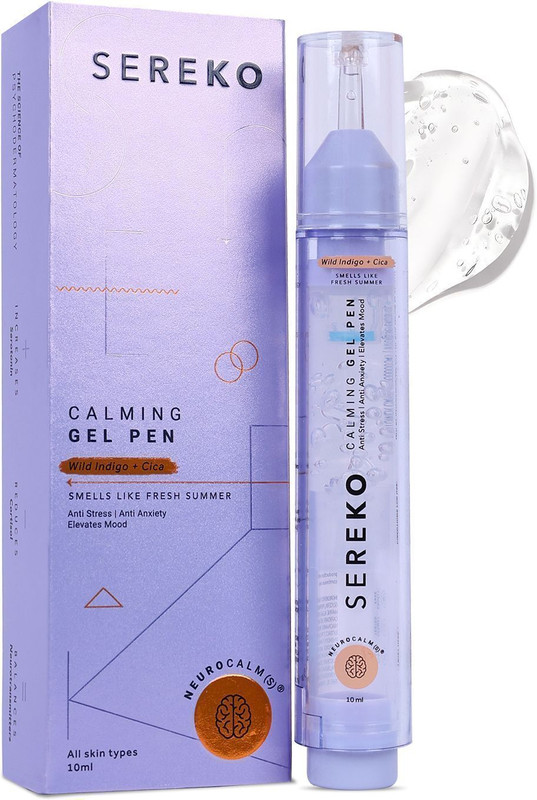 SEREKO Calming Gel Pen With Wild Indigo & Cica for Dark Circles, Puffiness & Acne Spots(10 ml)
