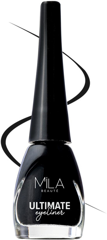 mila beaute Ultimate Liquid Eyeliner Bold & Intense Black Colour 8ml 8 ml(Black)