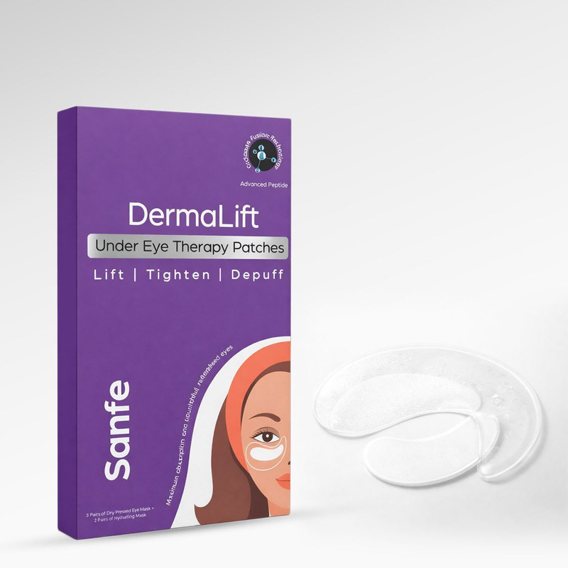 Sanfe DermaLift Under Eye Therapy Patches for Dark Circles | Under Eye Collagen Mask(0.2 g)