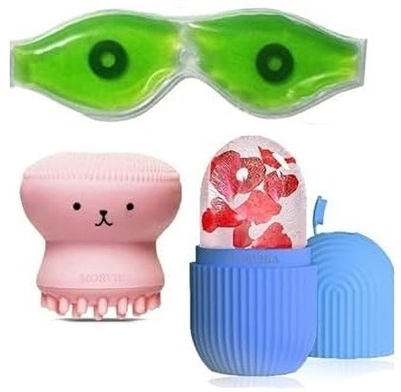 MORVIKA Aloe Vera Cool Eye Mask Cooling Gel For Dark Circles-Ice Roller & Octopus Brush(100 ml)