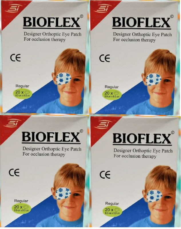 BIOFLEX Orthoptic eye patch for occlusion therapy regular 20xO 6.0cmX8.0cm (Pack of 4)(80 g)