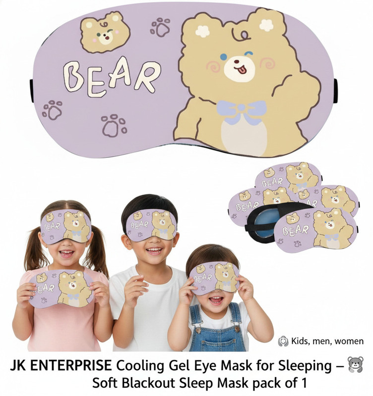 JK ENTERPRISE Therapeutic Cooling Gel Eye Mask - Soft Blackout Design for Kids(100 g)