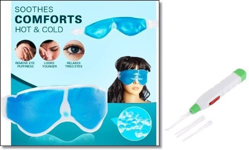 ExpressHub Eye Mask For Sleeping Men Women With Cooling Gel For Night Deep Sleep, Dark Circles, Puffy Eye's , Dry Eyes And Eye Fatigue (Blue: 1PC)(107 g)