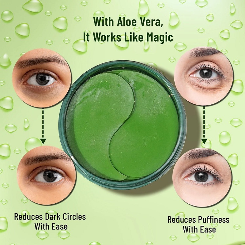 HUZURLU Eye Mask, Eye Gel Pads, Green Tea Under Eye Patches, Firming Eye Mask(85 g)