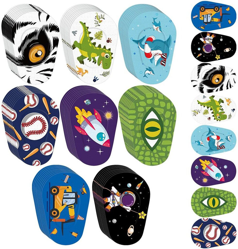 ELEPHANTBOAT Eye Patches for Kids Cotton Adhesive Eye Patch After Surgery for Lazy Eye 40pcs Films Medical Dressing(Pack of 40)