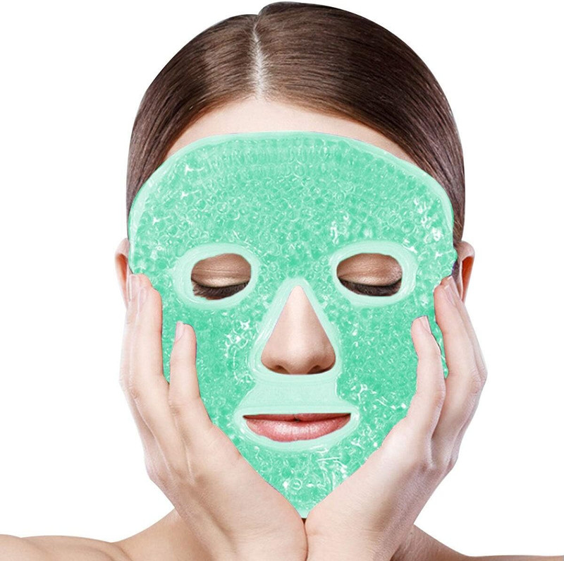 SHOPOGENIX Face Ice Pack,Reusable Hot & Cold Ice Face Mask,Gel Ice Mask for Puffy Eyes(200 g)