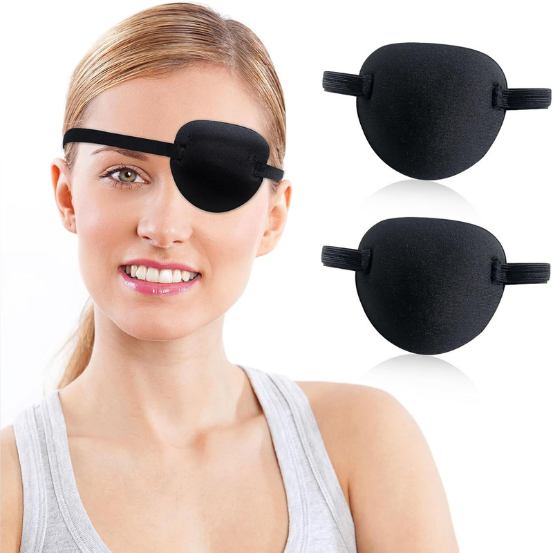 AJICA Adjustable Lazy Eye Patches for Kids & Adults for Left or Right Eyes Pack of 2(30 g)