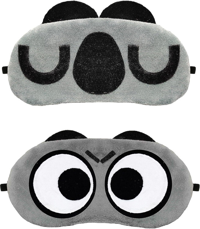 NIVAR Lifestyle Grey Funny Cartoon Sleeping Eye Mask Night Blindfold for Travel & Home (Grey)(2 ml)