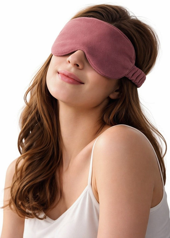 Deri Bella Lifestyle Premium and Unisex Dusty Pink Velvet Eye Mask with Elastic Strap for Sleeping(1 Unit)
