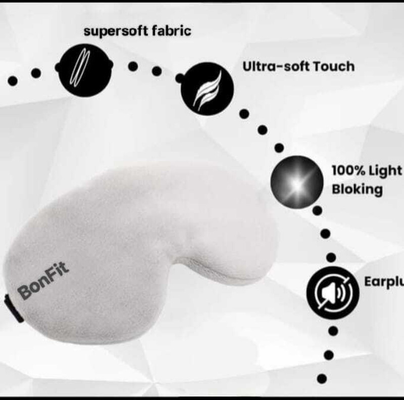 Bonfit Eye Mask For Sleeping travalling yoga Mashk light block Mask[GRE]Y(10 g)