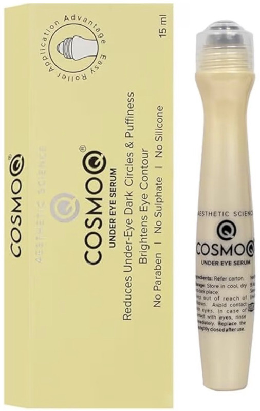 CosmoQ Under Eye serum | Reduces Dark Circles & Puffiness(15 ml)