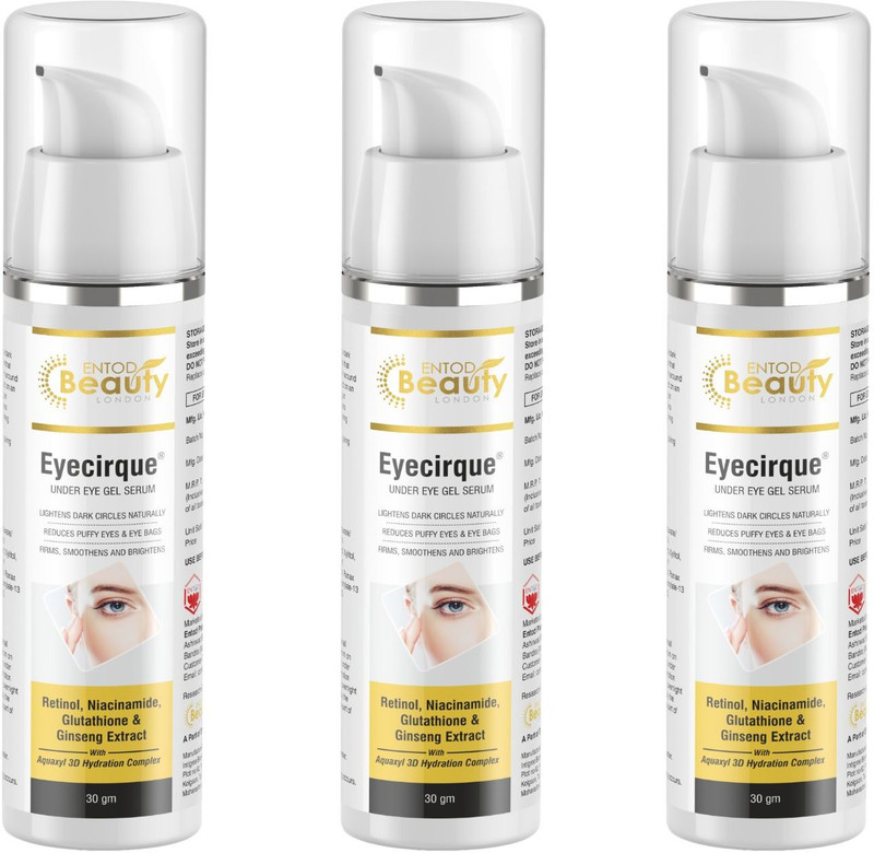 Eyecirque Under Eye Gel Serum for Dark Circles, Puffiness & Eye Bags - TWIN PACK(90 g)