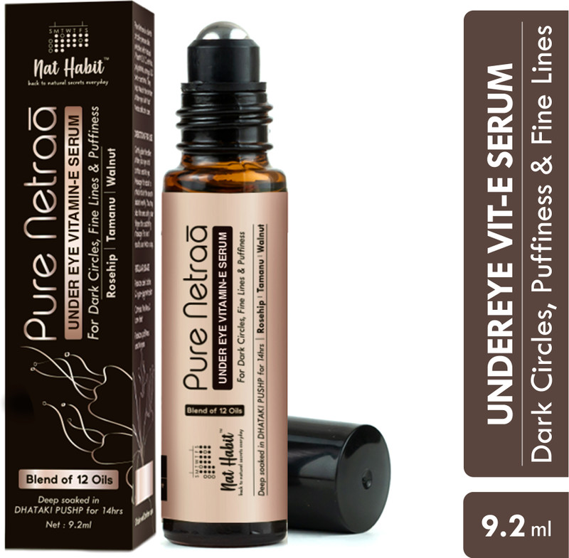 Nat Habit Pure Netraa Under Eye Serum For Fine lines |Puffiness|Wrinkles & Dark Circles(9.2 ml)