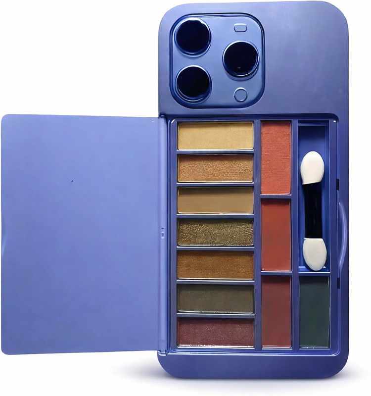 TeraaBliss 9-Color Mini Eyeshadow Palette with Applicator BLUE 60 g(BLUE)
