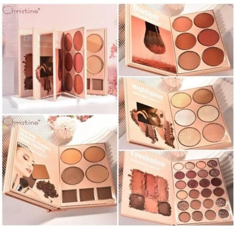 URBANUCANBE 4 in 1 makeup book Eyeshadow Highlighter all in one makeup book palette 0.3 g(MULTICOLOR)