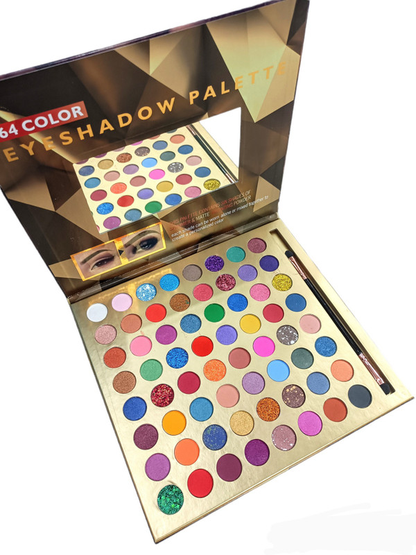 Kattan Talk mIsSgOLd 64 Color Professional Eyeshadow Palette 40.6 g(Golden)
