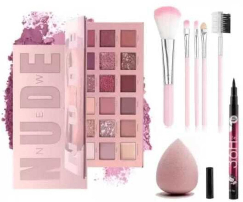 we ensign Eye makup kit eyeshadow different color kit , 5pin makup brush , 36H +PUFF 100 g(NUDE)