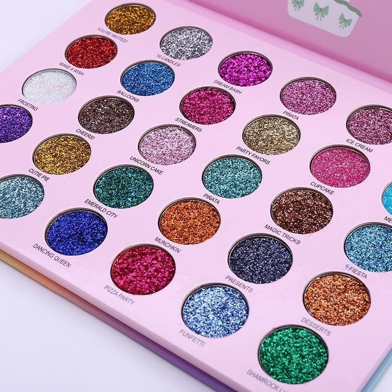 Facejewel 30 Colors Glitter Eyeshadow Palette Ultra Pigmented Eye Shadow Long Lasting 30 g(Multicolor)