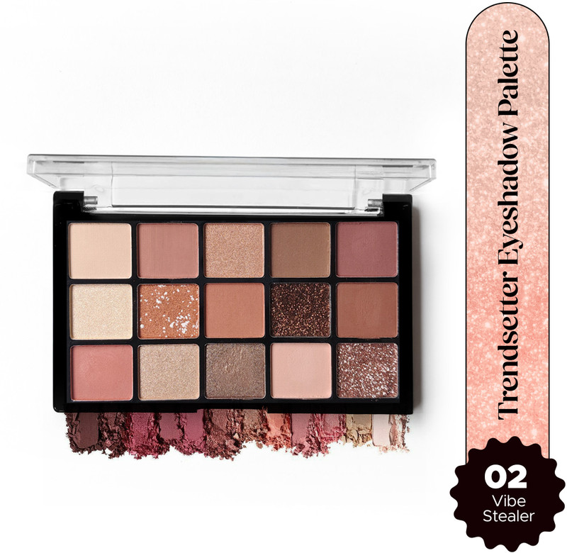 Hilary Rhoda Trendsetter Eyeshadow Palette | Highly Pigmented Shades | Matte & Shimmer Finish 15 g(Vibe Stealer - Shade 02)