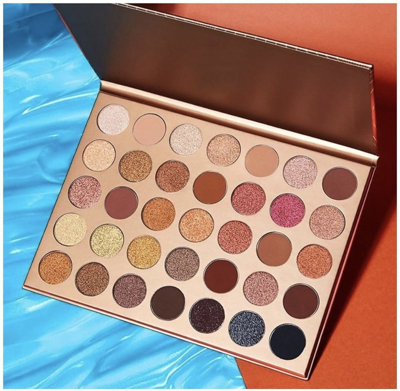 HUDA CRUSH BEAUTY Shimmer and Matte Eyeshadow Palette - 35 Eye Shadow Color 20 g(Bronze Goal)