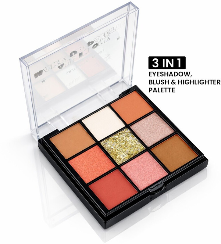 Teen Teen Travel All In One Makeup Kit 9 Eyeshadow | 2 Highlighter | 1 Blusher 21 g(Multicolor-01)