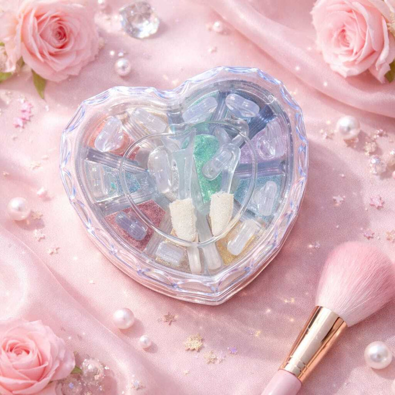 NIGRIFIX Heart Shape Eyeshadow Shiner Palette 12 Colors 12 g(MULTICOLOR)