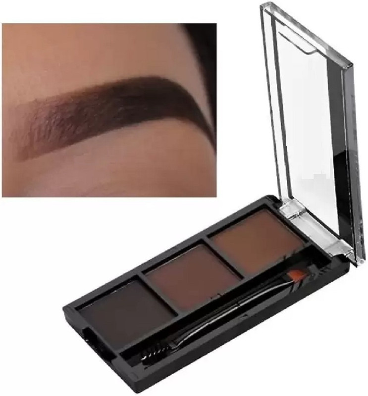 GABBU Eye makeup 3 In 1 Black and Brown Eyebrow Powder Palette 7.2 g(multicolor)