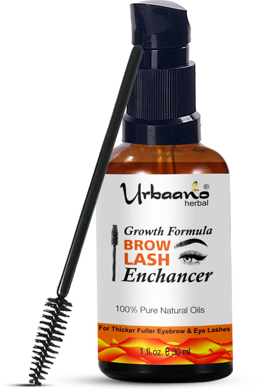 Urbaano Herbal Eyebrow-Eyelash Growth Oil Serum (With Organic Castor Oil & Almond Oil)-Enhancer 30 ml(Natural)