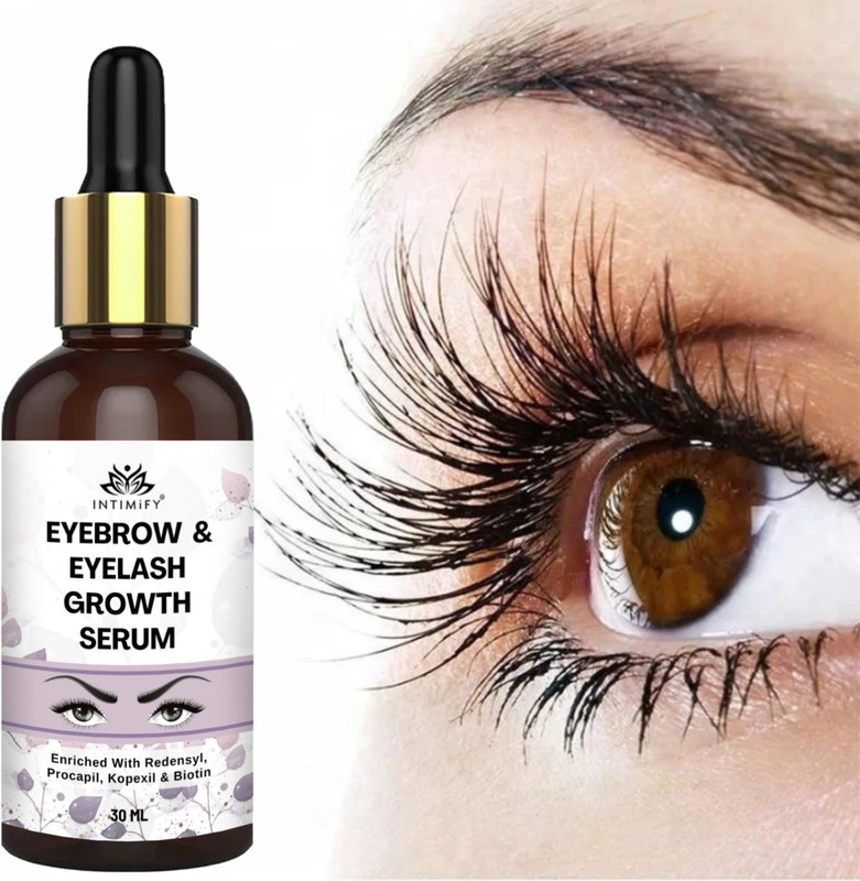 INTIMIFY Eyelash Growth Serum with Natural Ingredients 100% Pure and Natural Oils 30 ml(Transparent)