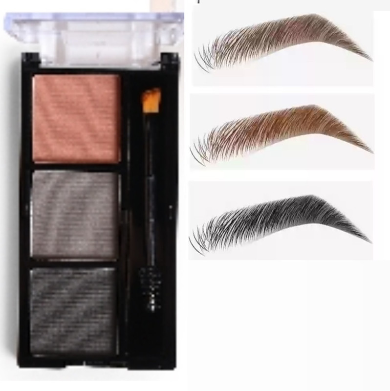 Gonegal Waterproof Natural Look Eyebrow enhancer palette With 3 Shades 7.2 g(Shade-2)