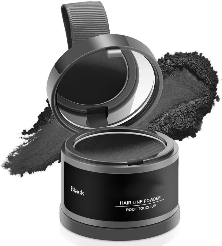 LACASA BEAUTY CARE Hair Powder, Helps Cover Grey Roots & Bald Spots Instantly Pigmented 4g , Black 4 g(Black)