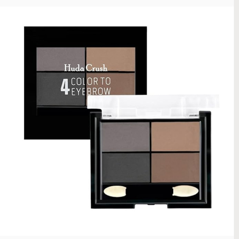 HUDA CRUSH 4 in 1 Eyebrow Palette powder with Brush – Long-Lasting, Waterproof For Women 8 g(MULTICOLOUR)