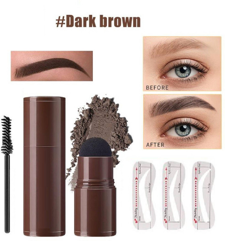 asija makeovers Hairline Shadow Powder Stick Hair Powder Eyebrow Powder Root Concealer 20 g(BROWN)