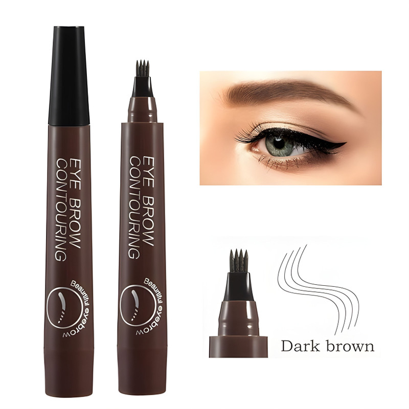 Varniraj Dark Brown Eyebrow Pencil Waterproof | Eyebrow Filler Pen Brown | Brow Pencil(Brown)