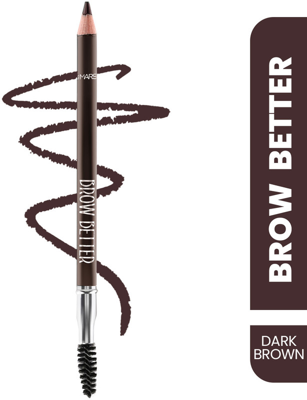MARS 2-in-1 Eyebrow Pencil | Effortless Filling & Precise Shaping with Spoolie Styler(Dark Brown)