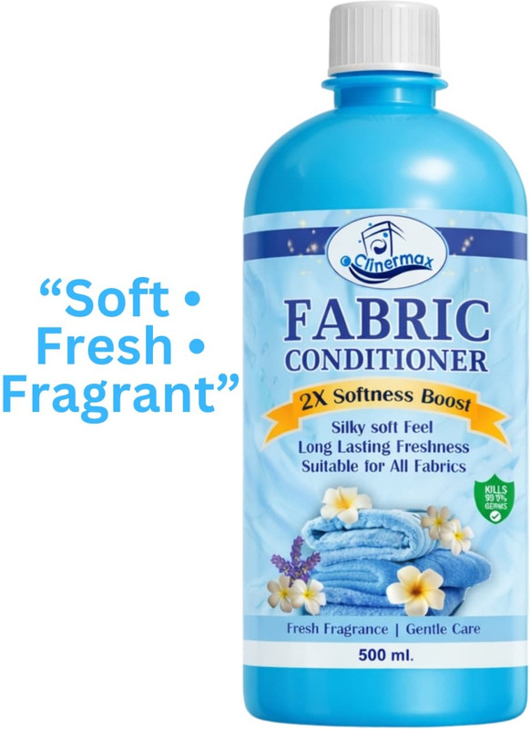 Clinermax Fabric Softener 500ml | Long Lasting Fresh Fragrance Clothes Care(500 ml)