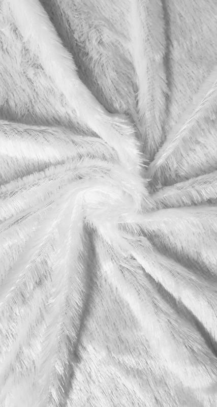 yo comfort 1M Unstitched Milky White Fur Fabric-38inL/62inH/2cmHair L Approx.