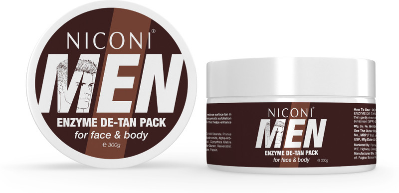 Niconi Men Enzyme De-Tan Pack For Face & Body (300g)(300 g)
