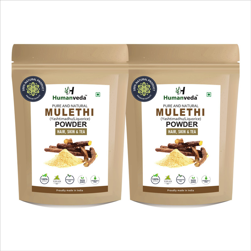 Humanveda Natural Mulethi Powder (Glycyrrhiza Powder) For Face Pack And Hair Pack(100 g)