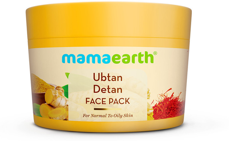 Mamaearth Ubtan Detan Face Pack with Turmeric & Natural Saffron for Normal to Oily Skin(200 g)