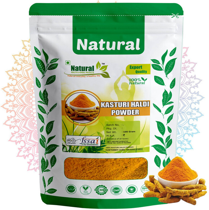 Natural Health and Herbal Products Kasturi Haldi Powder - Face Pack - Face Glow | Skin whitening | Anti ageing(100 g)