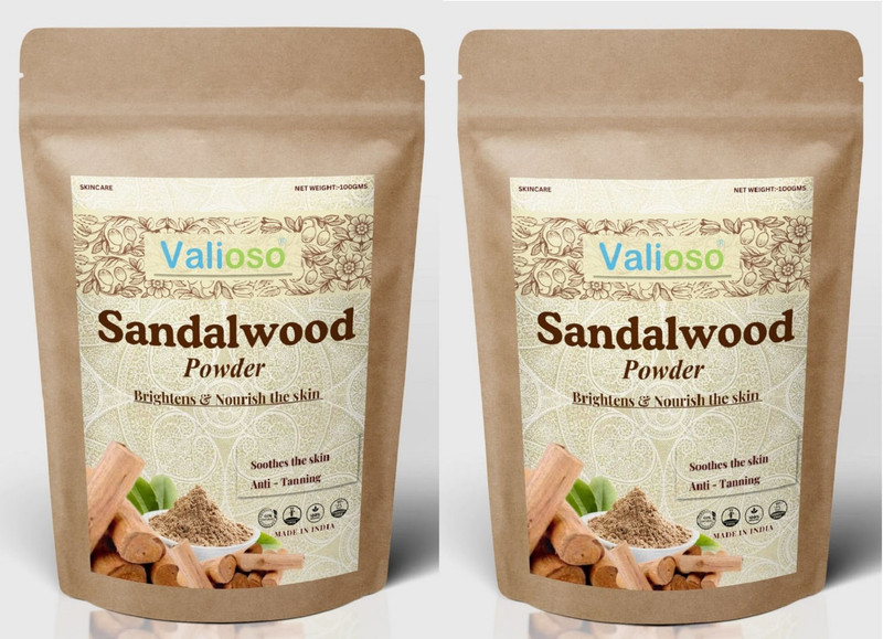 Valioso Sandalwood Powder For Face Pack | Chandan Powder For Glowing Skin Combo Pack(200 g)