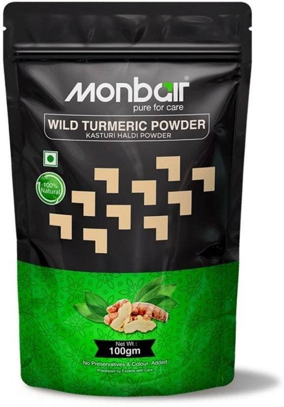 MONBAIR Wild turmeric powder | Kasturi turmeric | kasturi haldi powder 100 g Pack of 1(100 g)